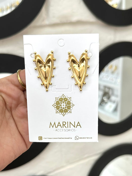 Arete casual corazón