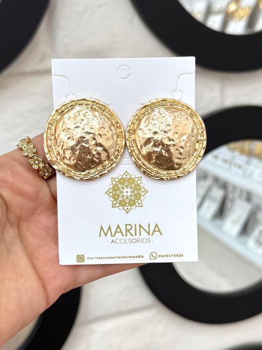 Arete casual dorado