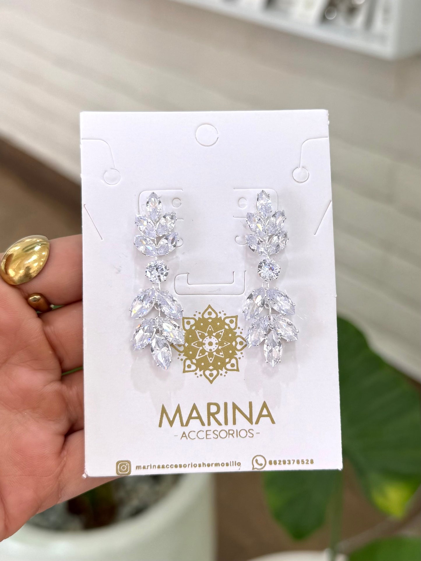 Aretes de pedrería platas