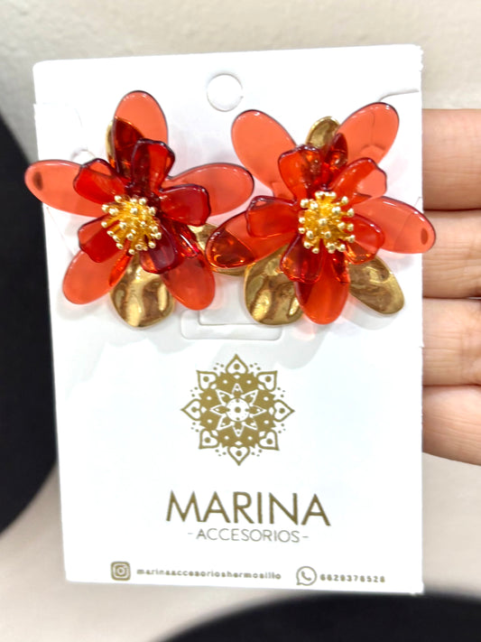 Arete casual flor