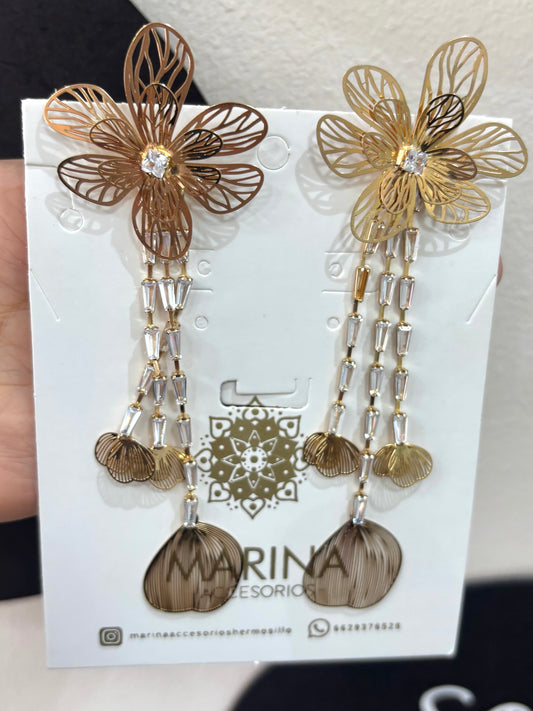 Arete casual flor