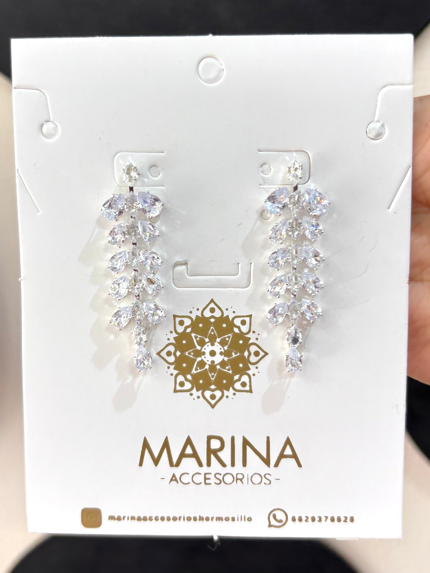 Aretes de pedrería platas