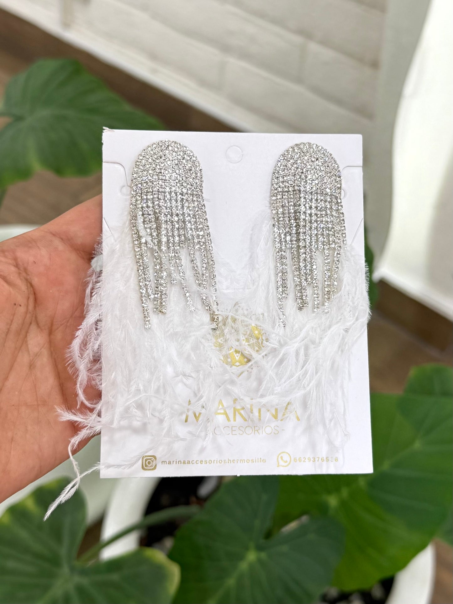 Aretes de pedrería platas
