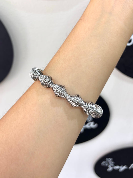Pulsera resorte plata