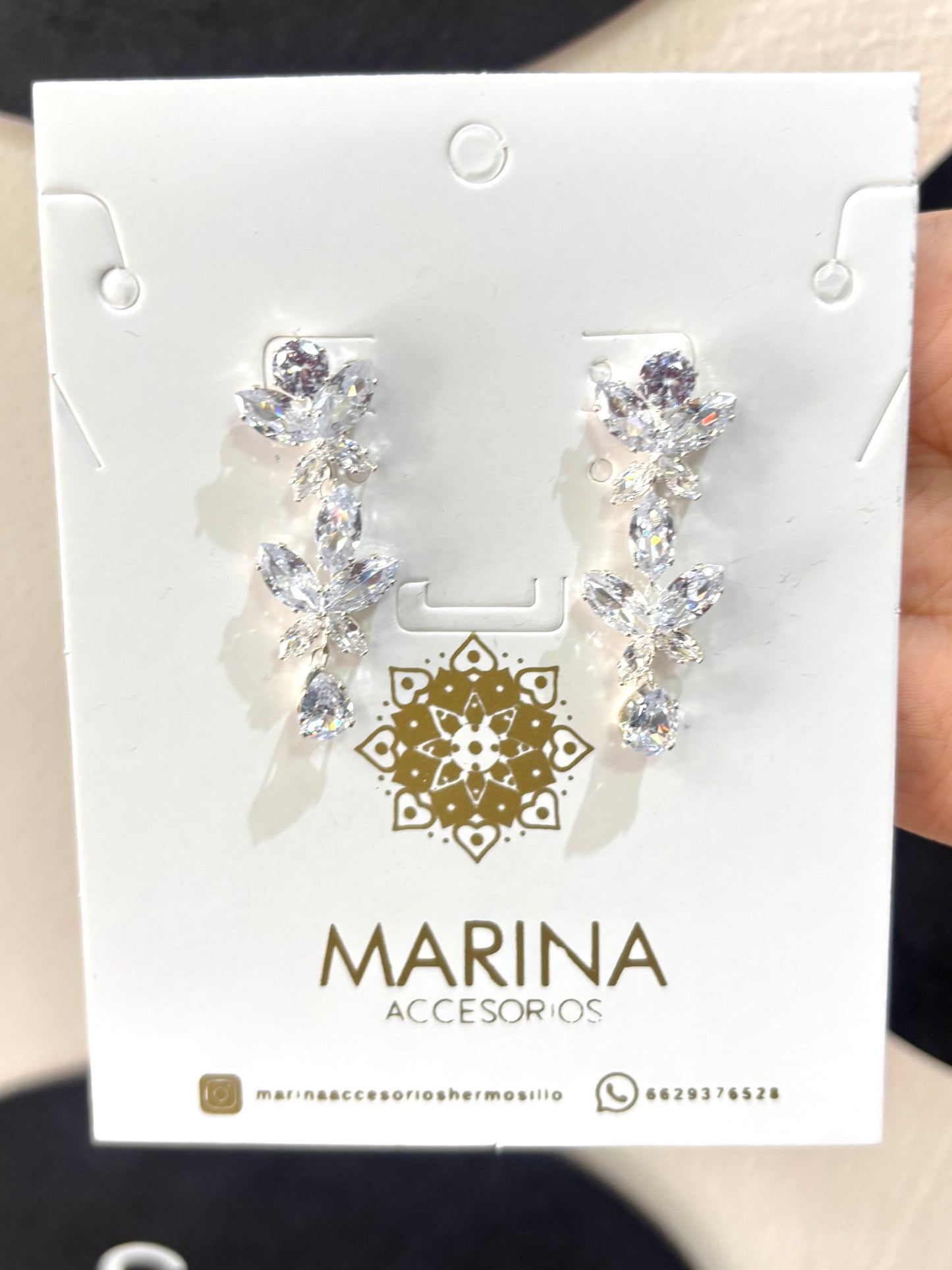 Aretes de pedrería platas