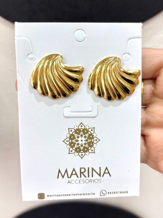 Arete casual dorado