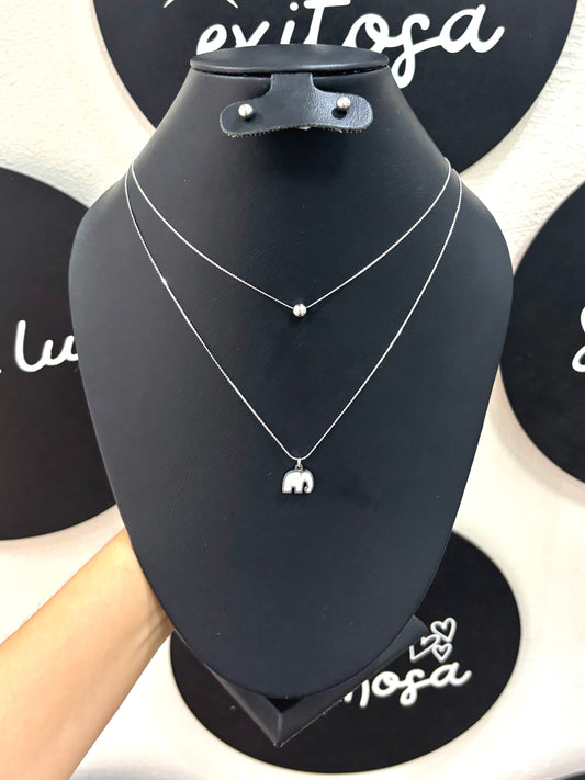 Collar doble plata