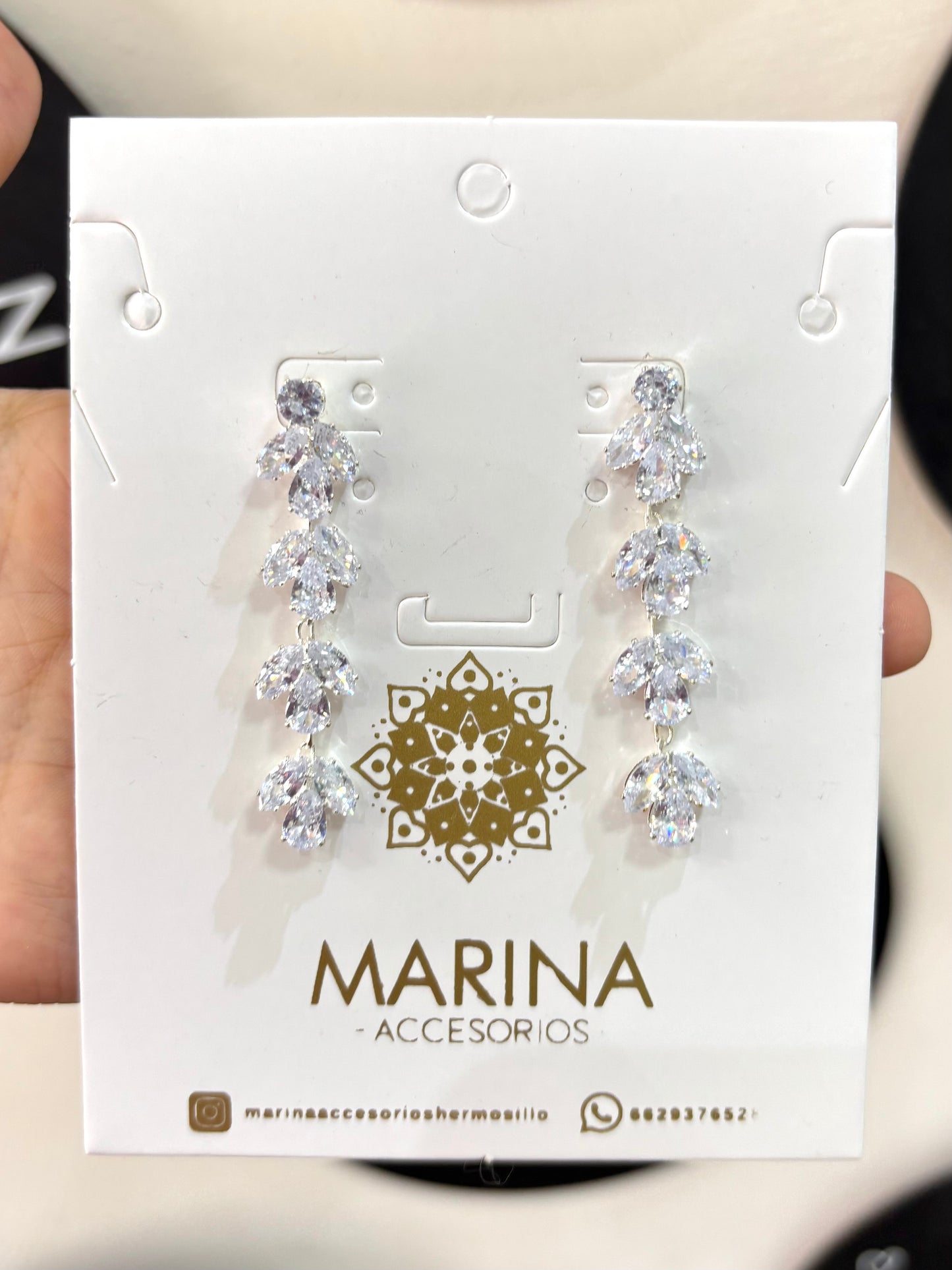 Aretes de pedrería platas