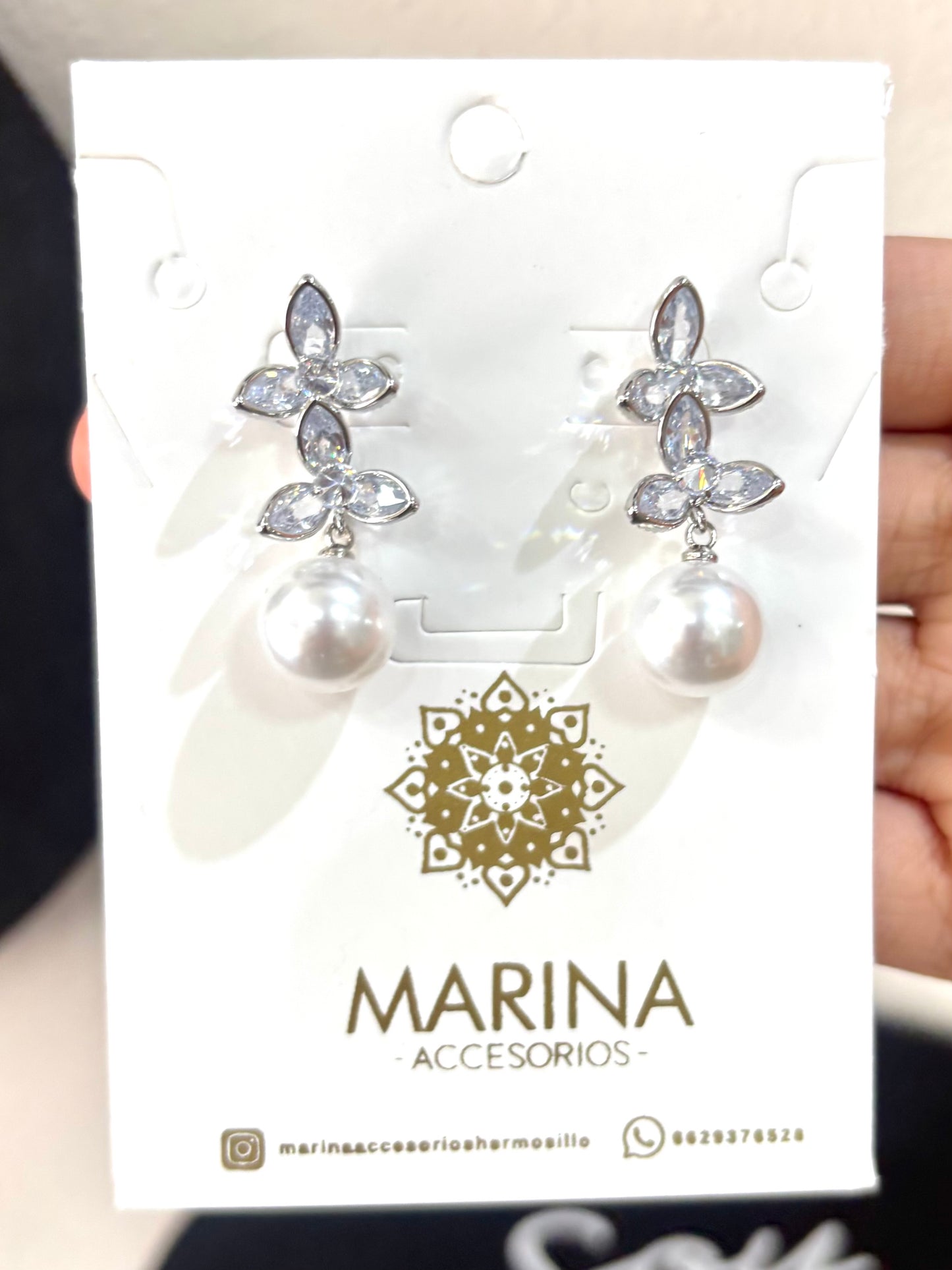Aretes de pedrería platas