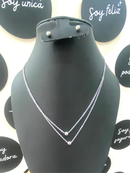 Collar doble plata