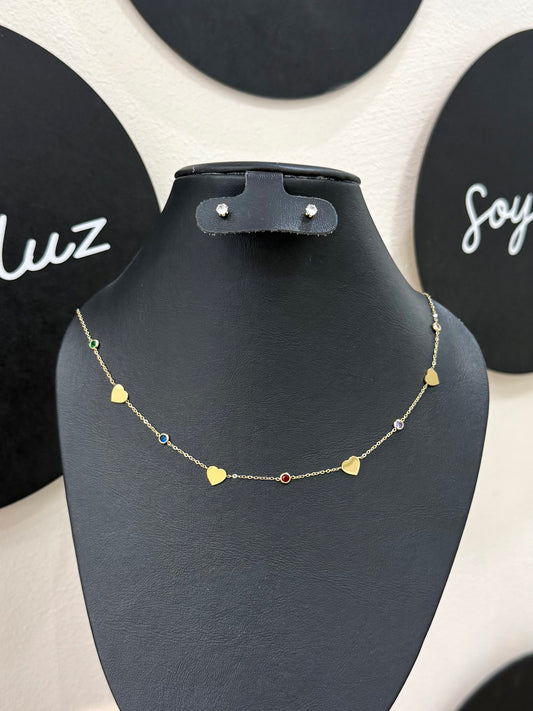 Collar corazones