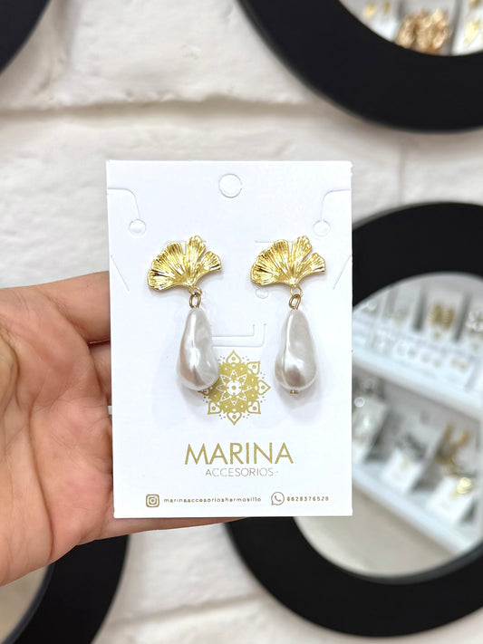 Arete casual hoja