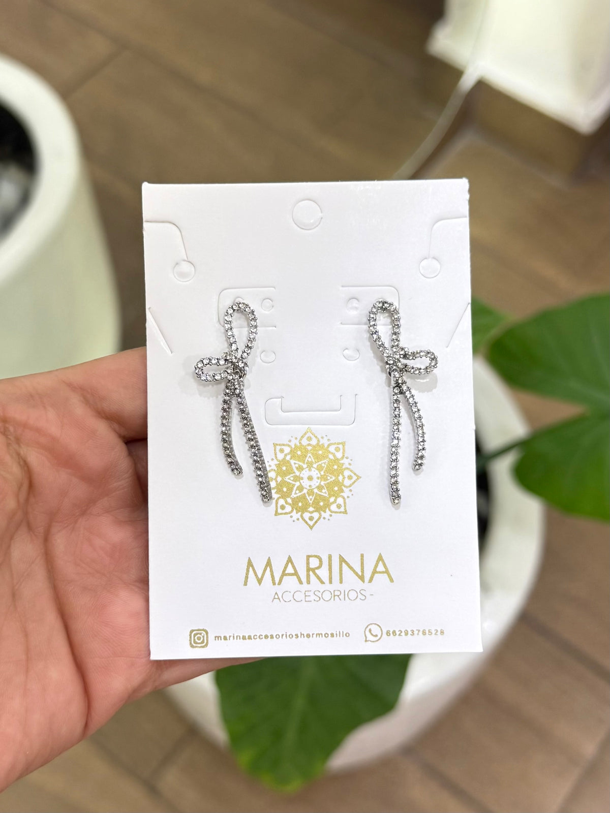 Aretes de pedrería platas