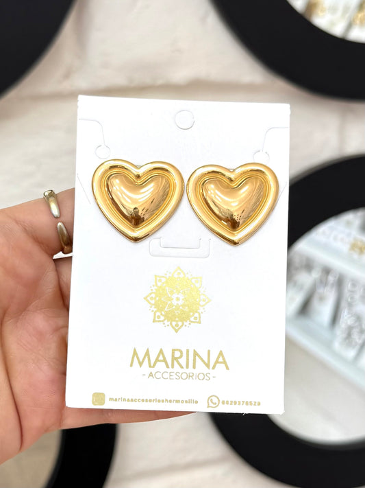 Arete casual corazón