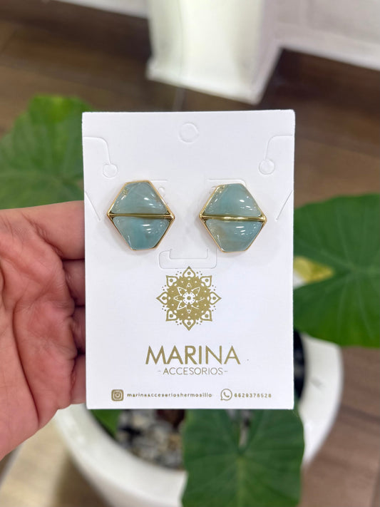 Arete casual azul