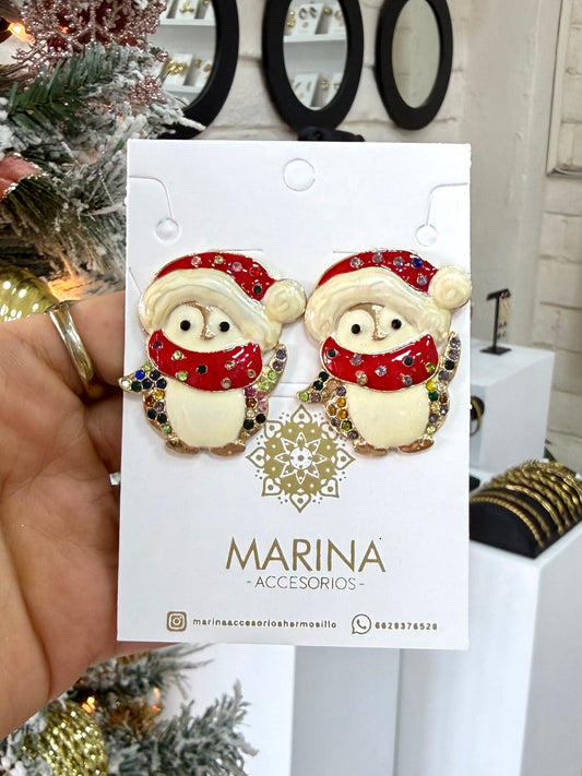 Arete casual pingüino