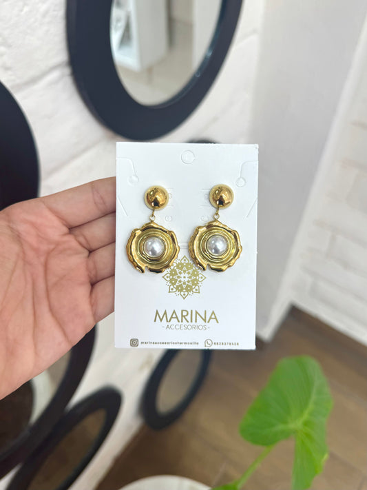 Arete casual perla