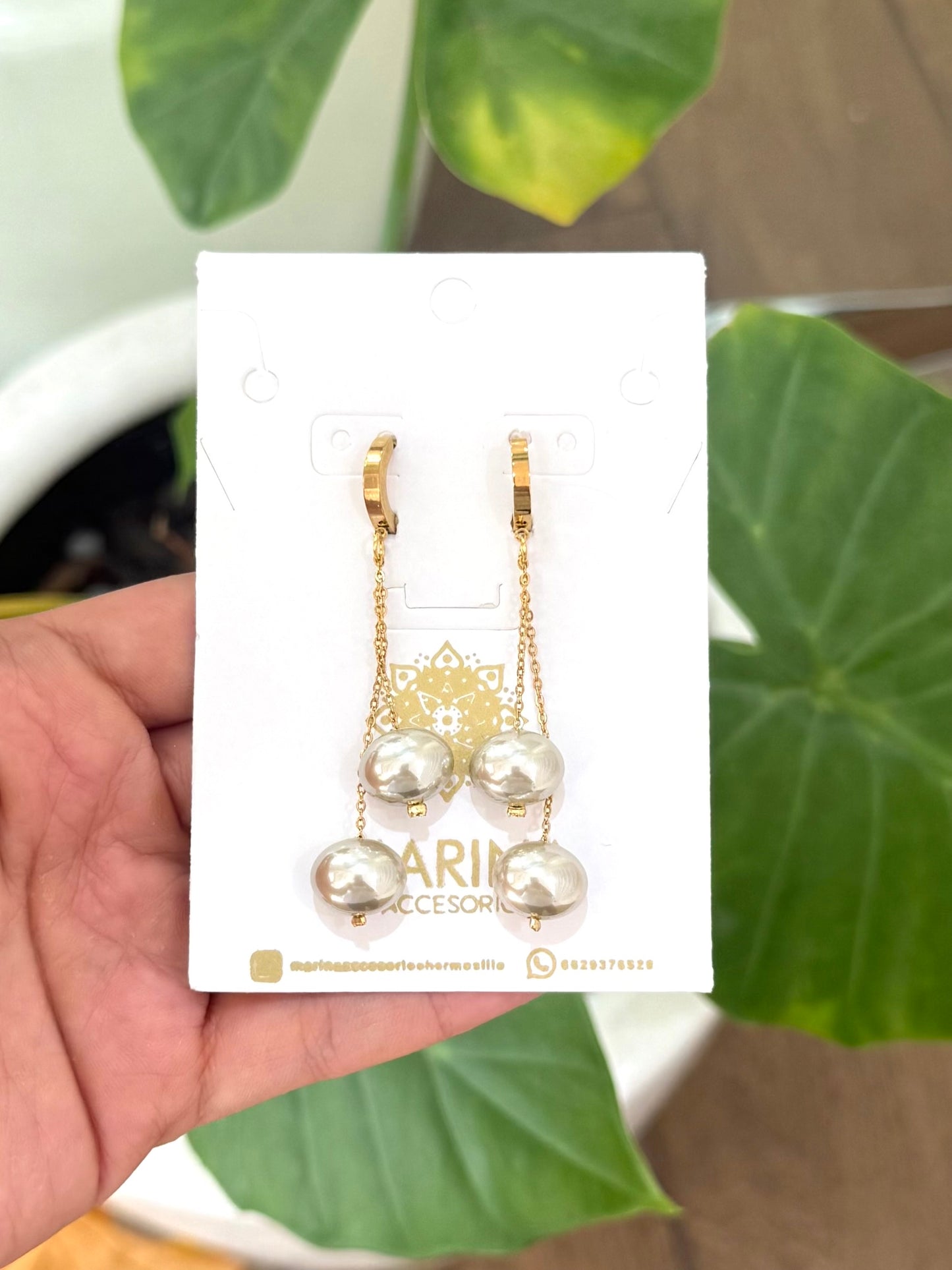 Arracada con perla