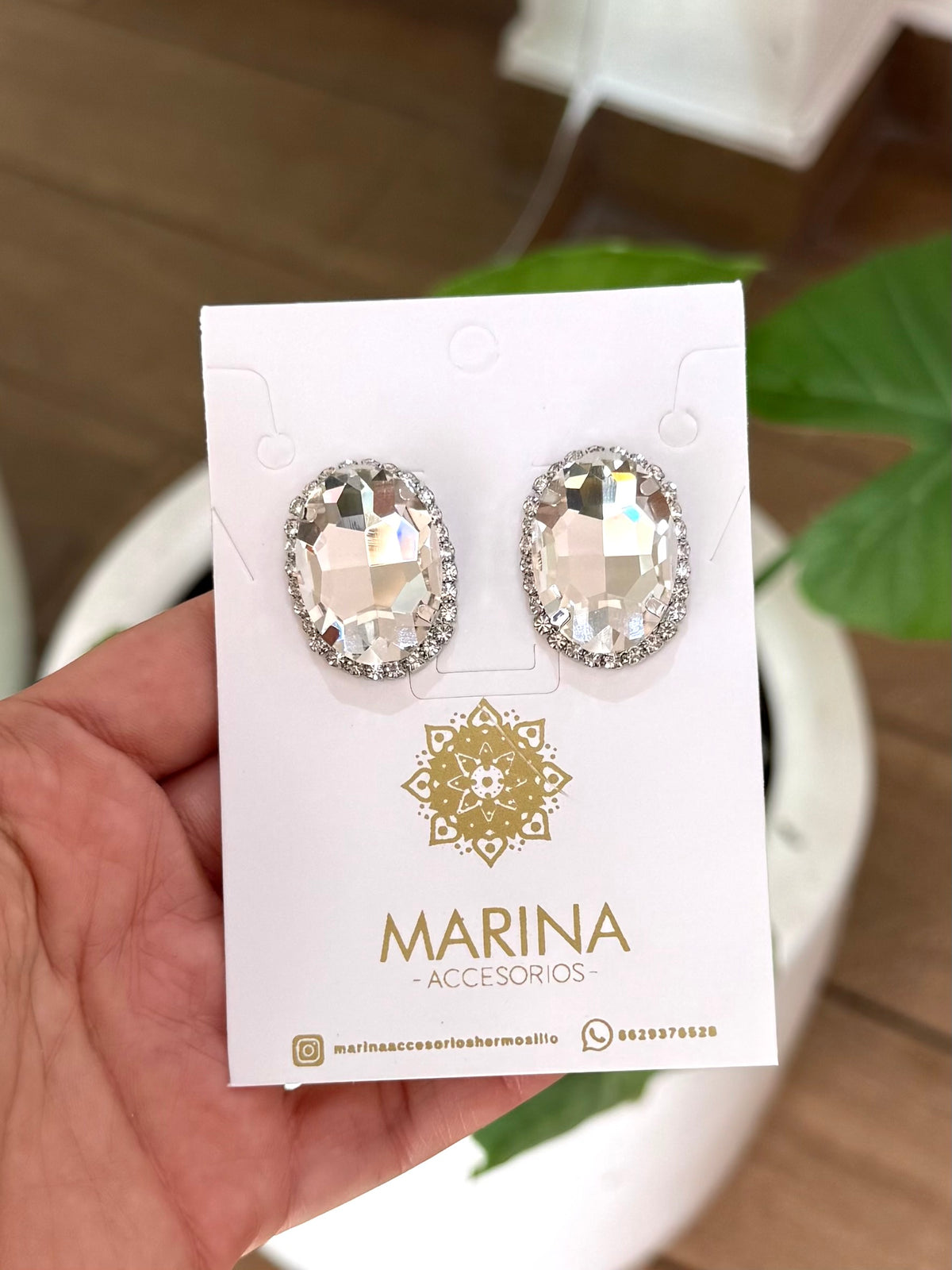 Aretes de pedrería platas