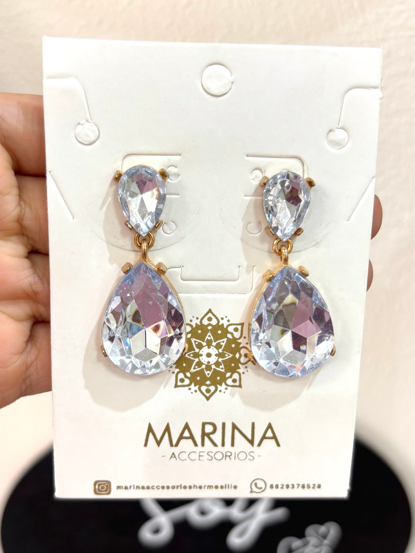 Aretes de pedrería platas