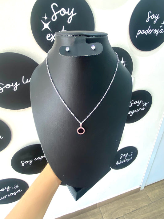 Collar plata dije circulo