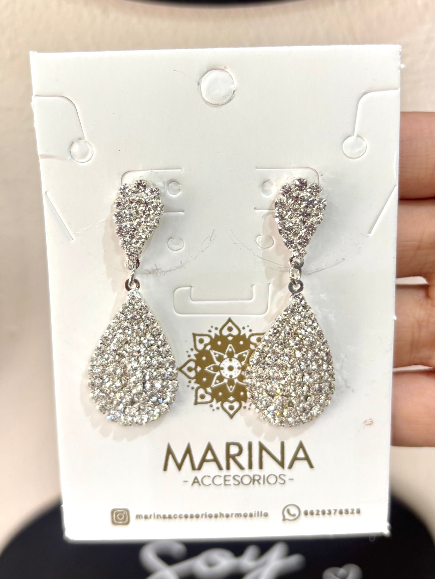 Aretes de pedrería platas