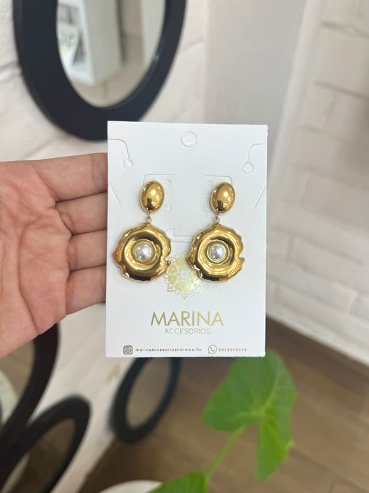 Arete casual perla