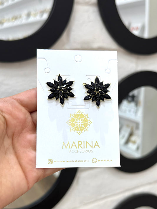Aretes de pedrería tornasol