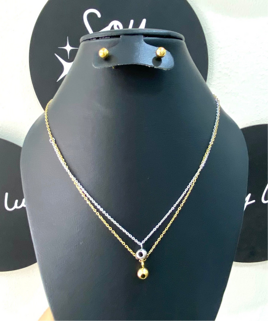 Collar plata y dorado