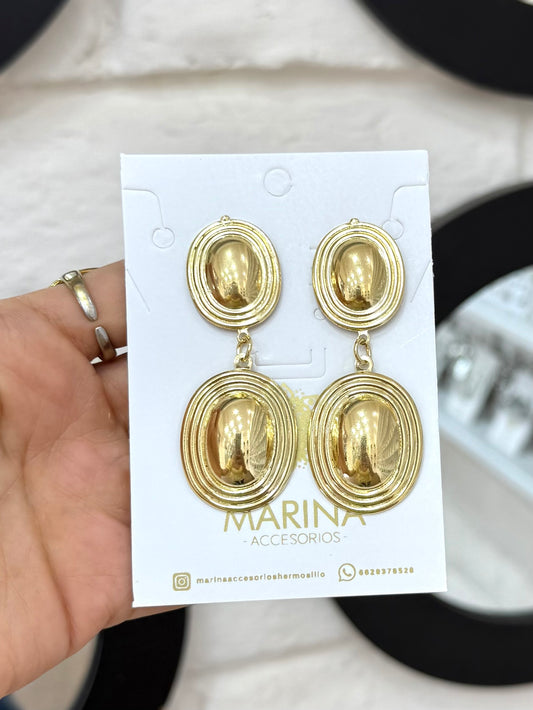 Arete casual dorado