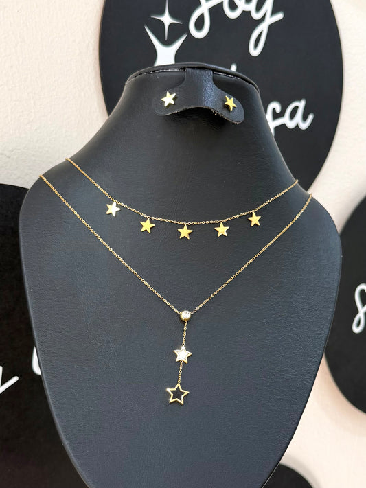 Collar doble estrella