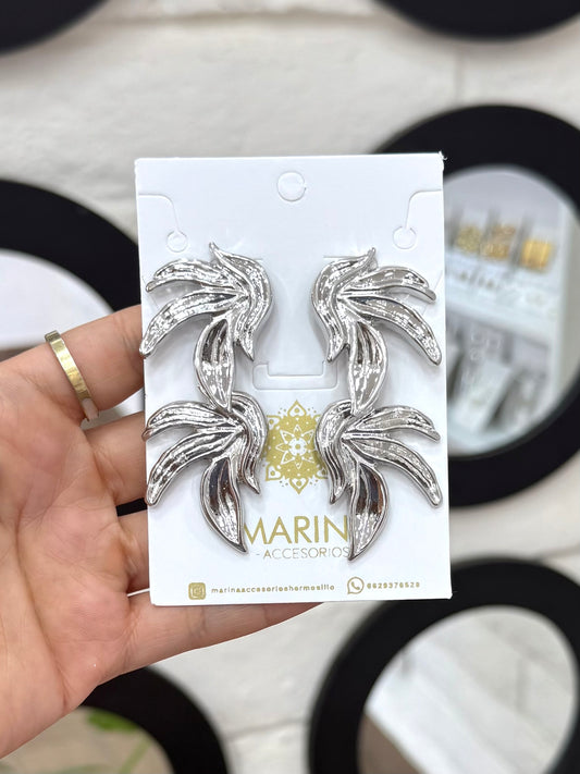 Arete casual hoja