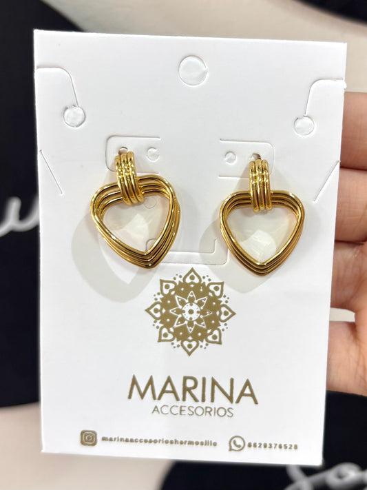 Arete casual corazón