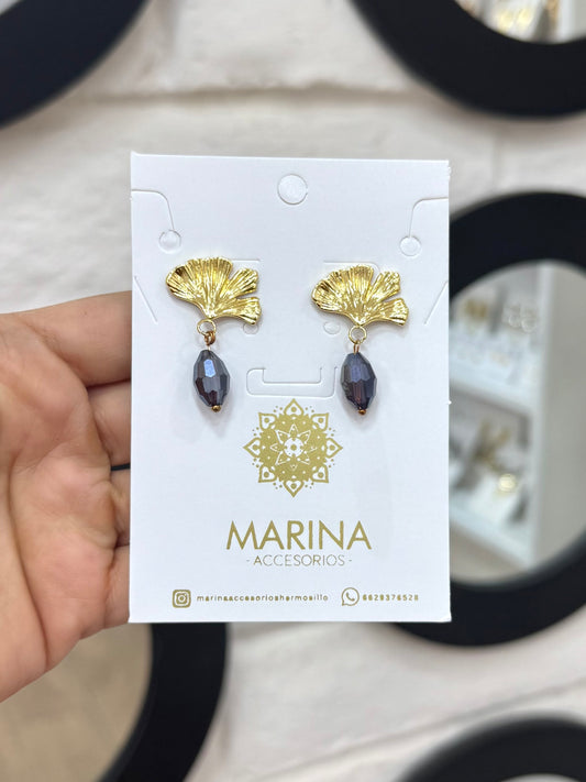 Arete casual hoja