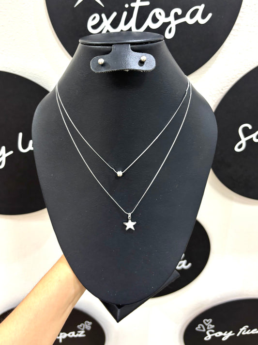 Collar doble plata