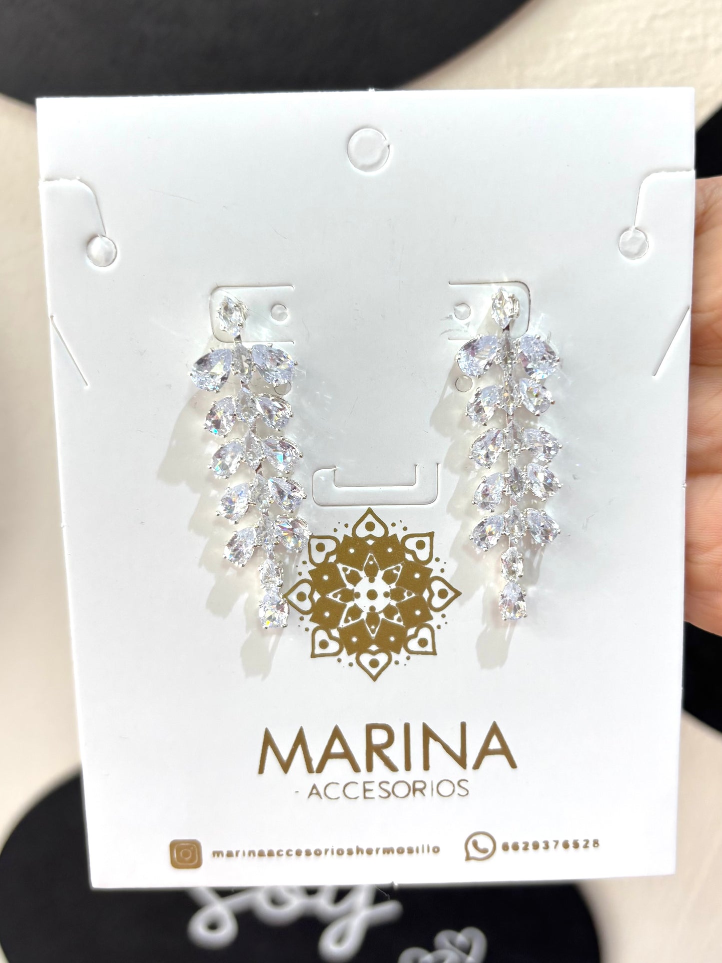 Aretes de pedrería platas