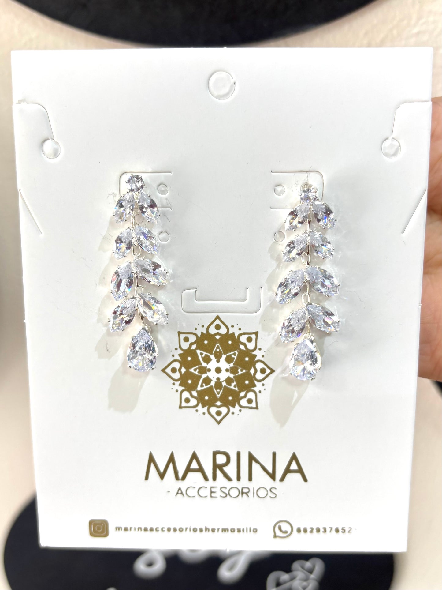 Aretes de pedrería platas