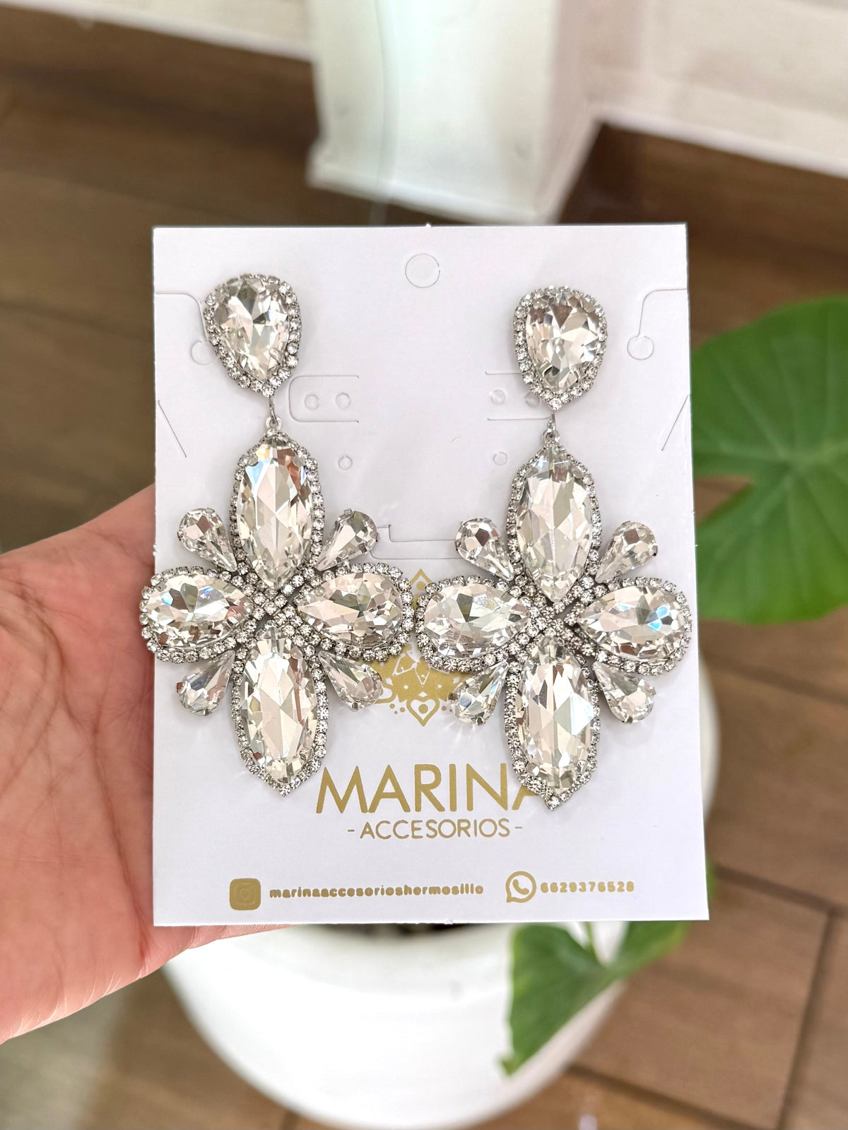 Aretes de pedrería platas