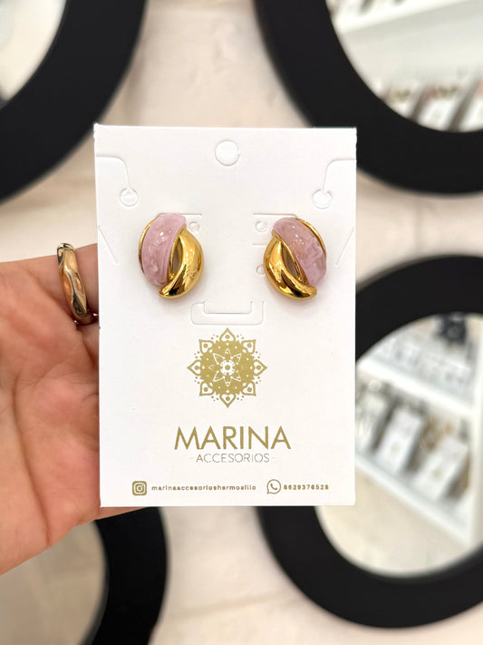 Arete casual rosa