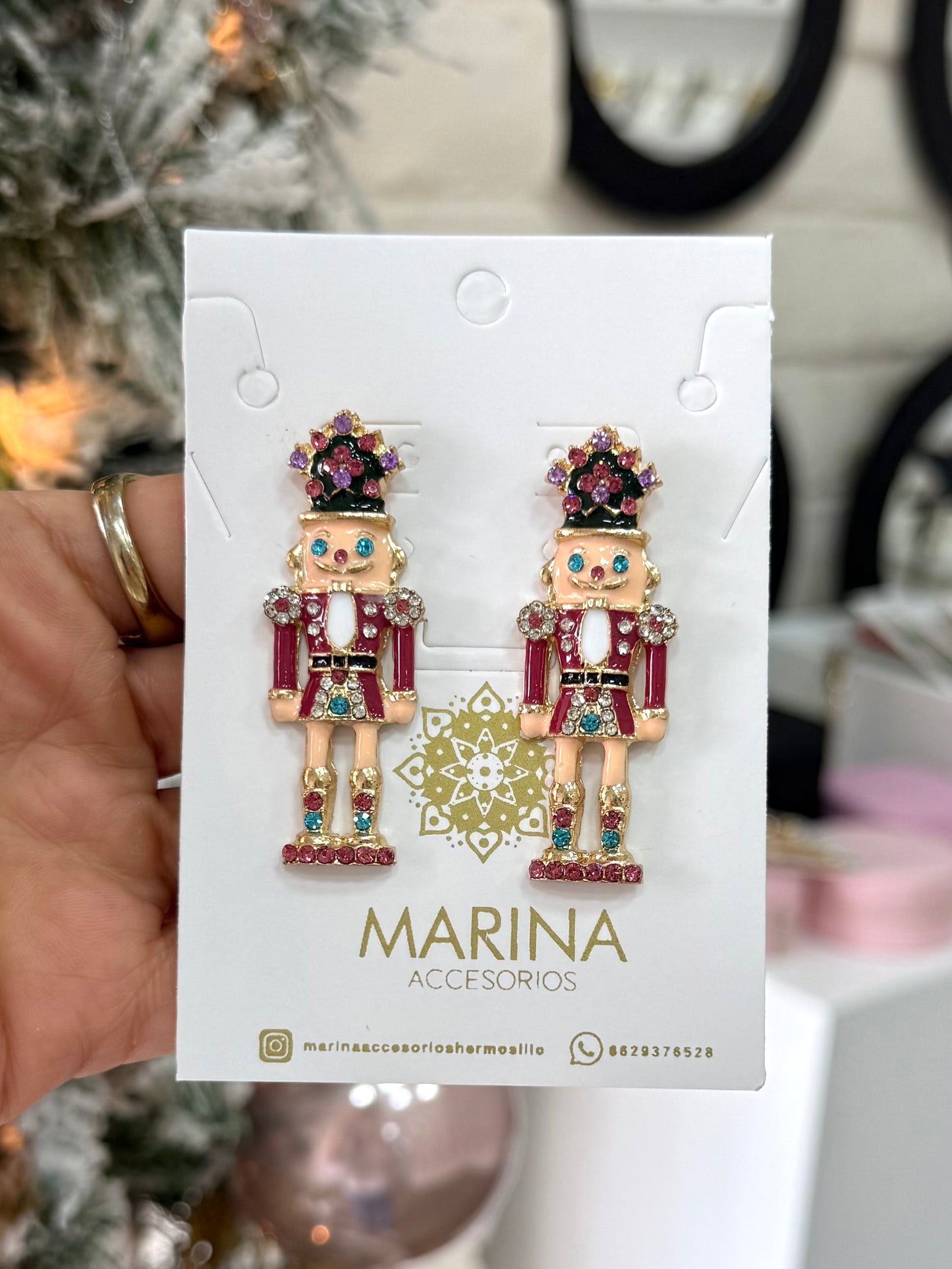 Arete casual navideño