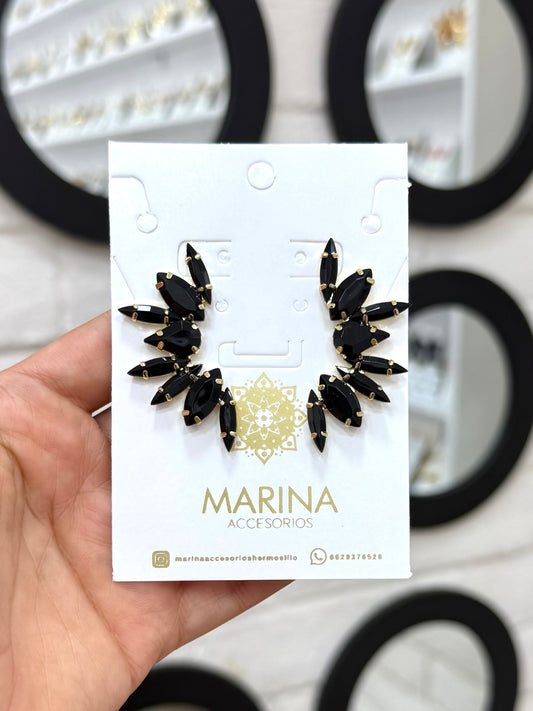 Aretes de pedrería tornasol