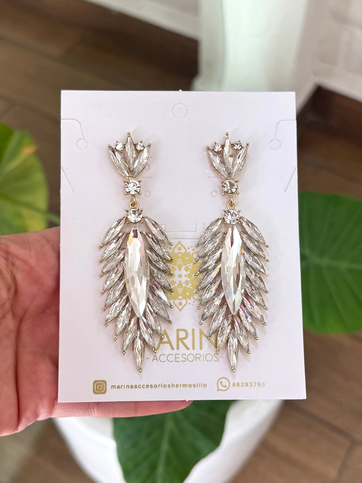 Aretes de pedrería platas