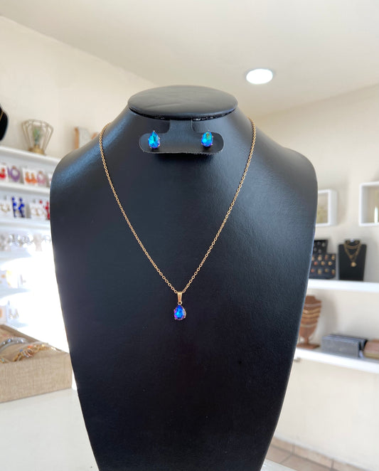 Conjunto piedra azul