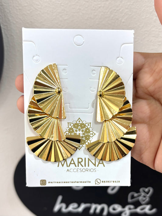 Arete casual dorado