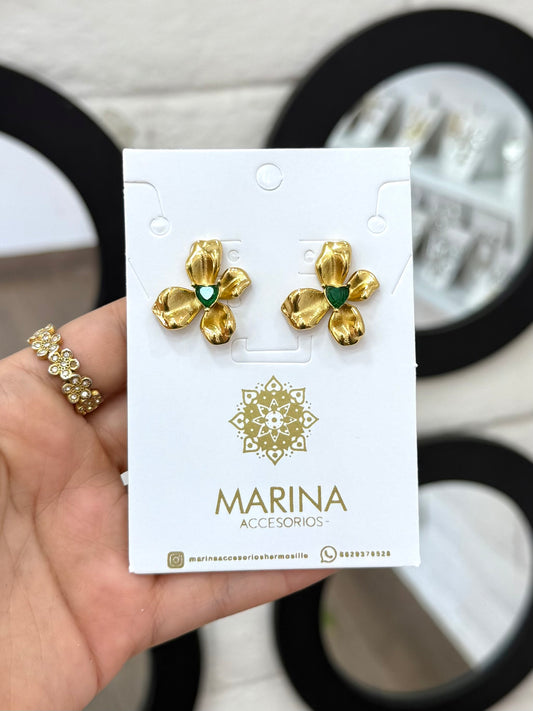 Arete casual flor