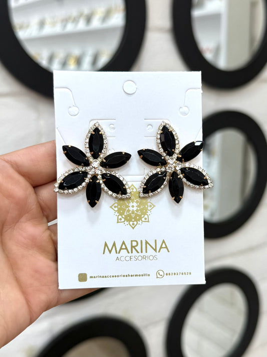 Aretes de pedrería tornasol