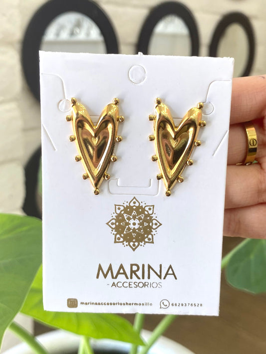 Arete casual corazón