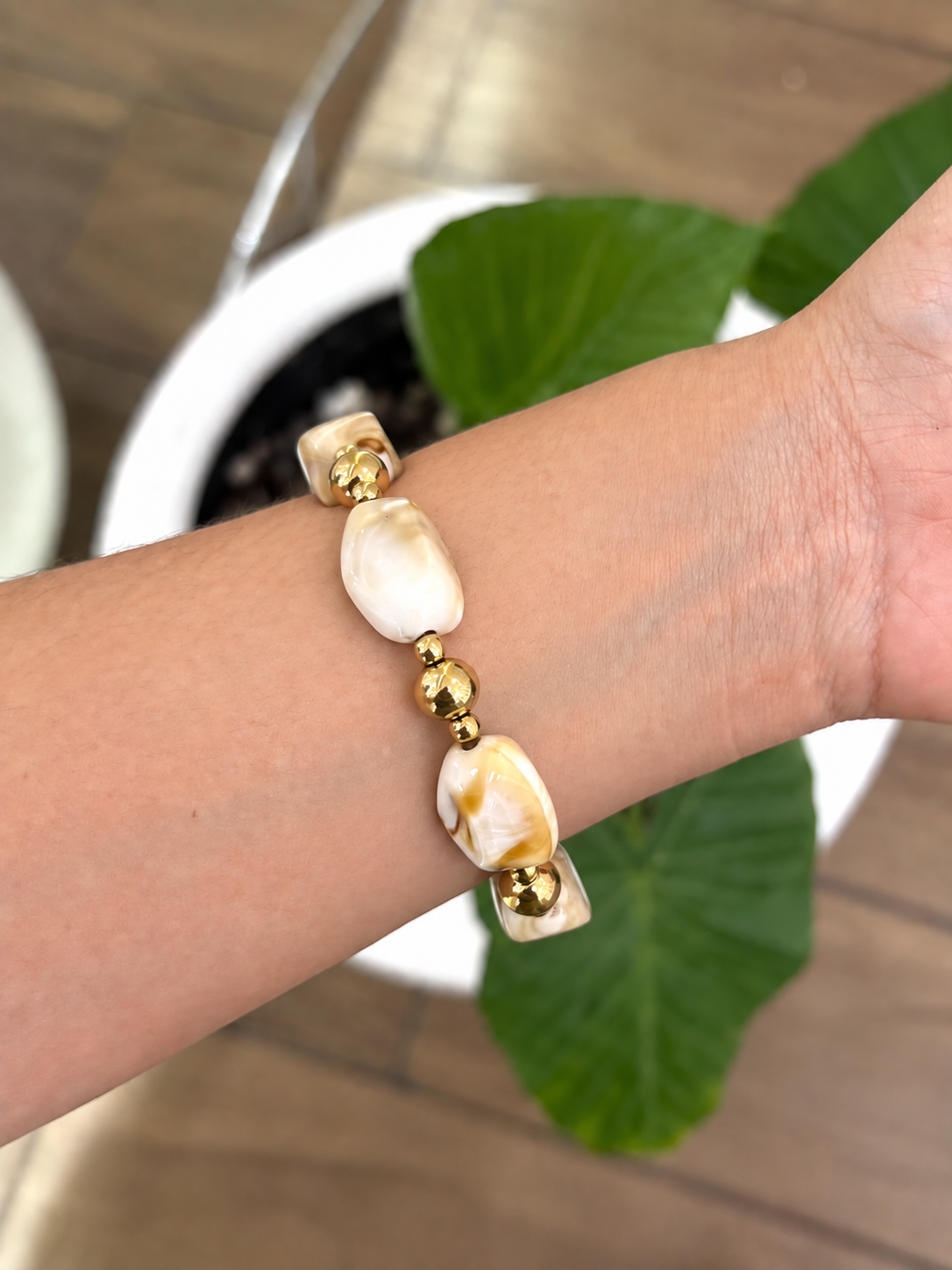 Pulsera crema