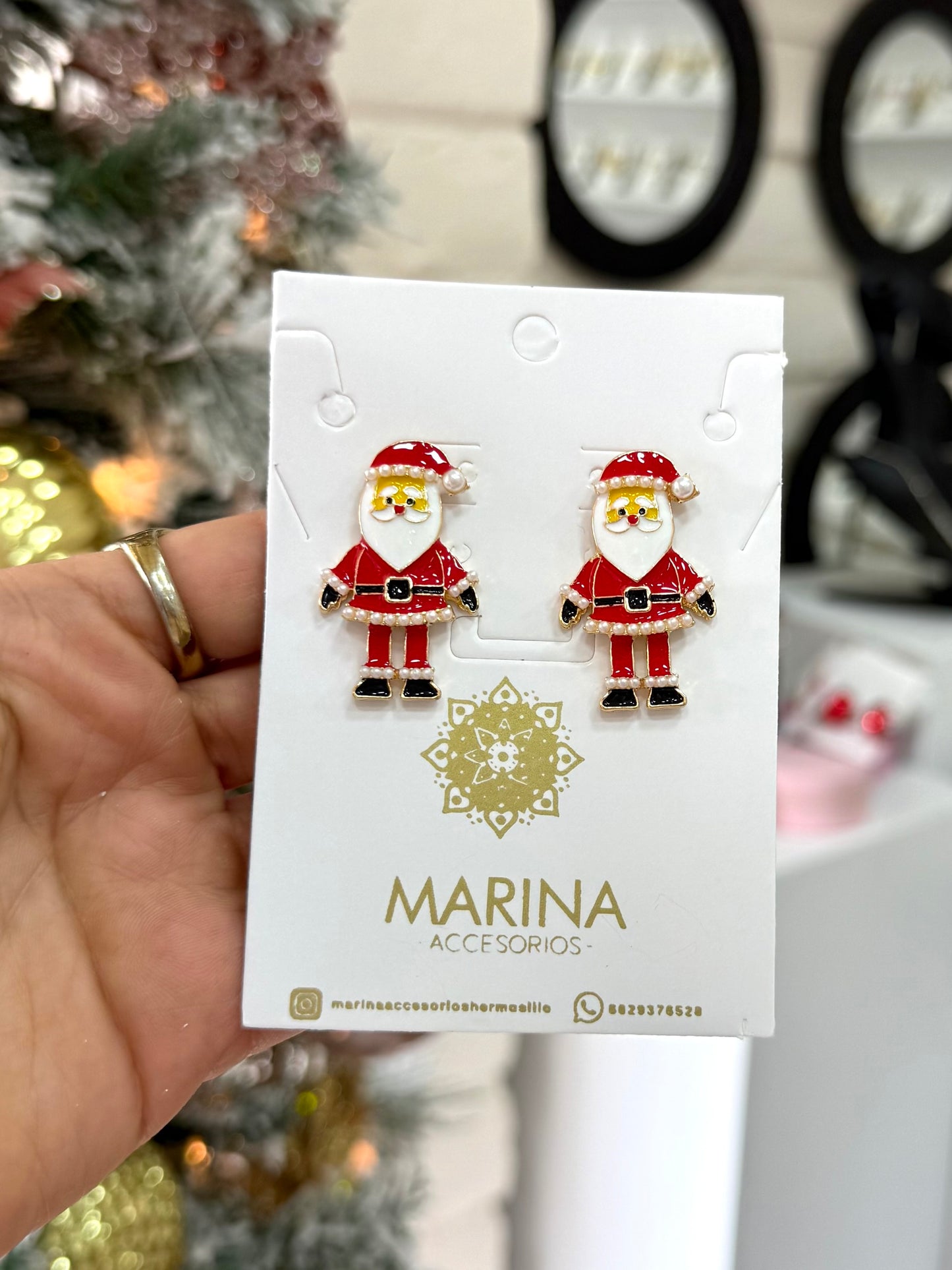 Arete casual navideño