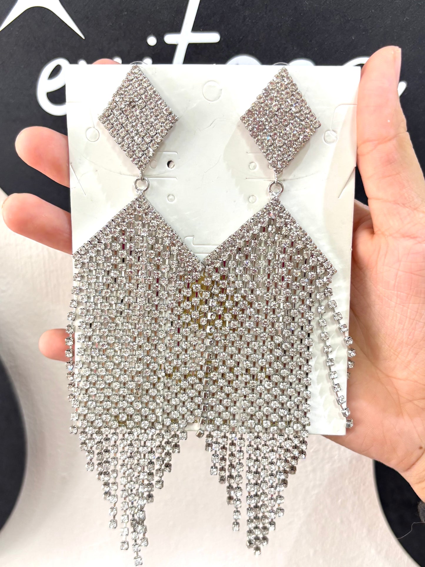 Aretes de pedrería platas